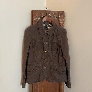 Tribal - Fitted Blazer - 100% Cotton - Size 10 - Chocolate Brown